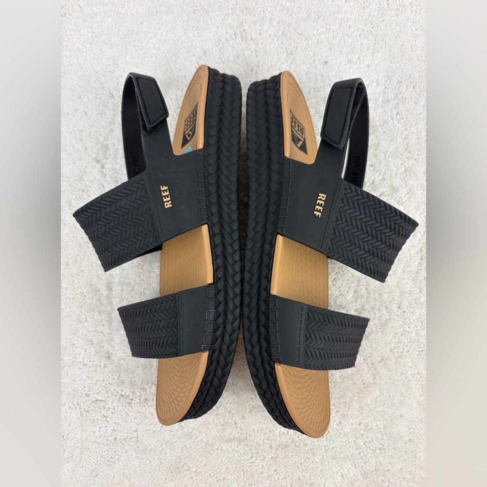 Reef Women’s Water Vista Sandals in Black and Tan-Water Friendly Construction - Picture 6 of 8